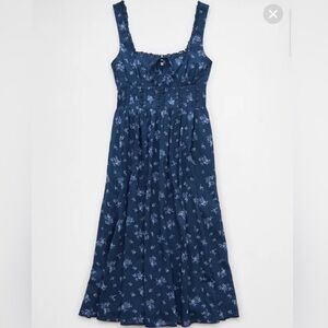 NWT American Eagle Corset Babydoll Midi fully lined dress